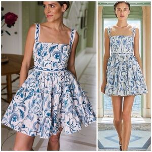 AGUA BY AGUA BENDITA Lima Mini Floral Dress SZ L